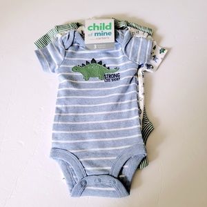 Carters Baby Bodysuit 3pk Size 3 Months